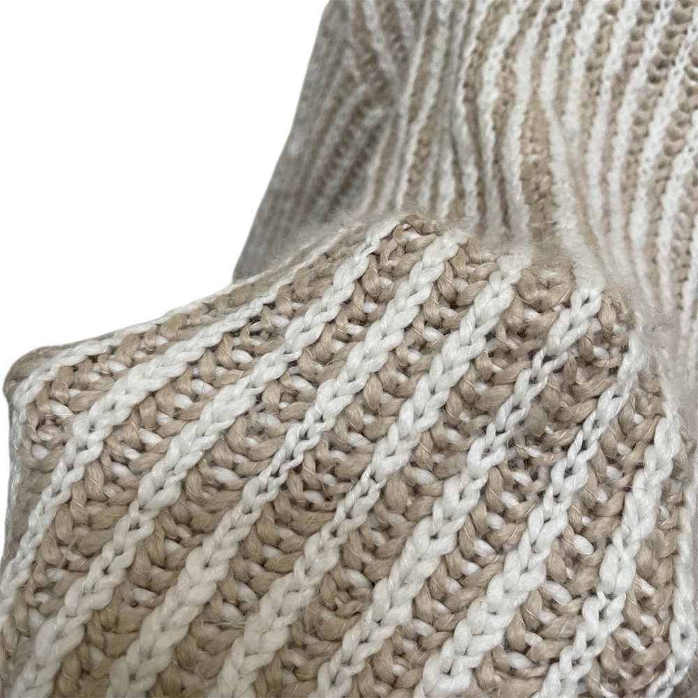 POL Atria Two-Tone Woven Wool Blend Mock Neck Sweater Size Medium - Picture 10 of 11